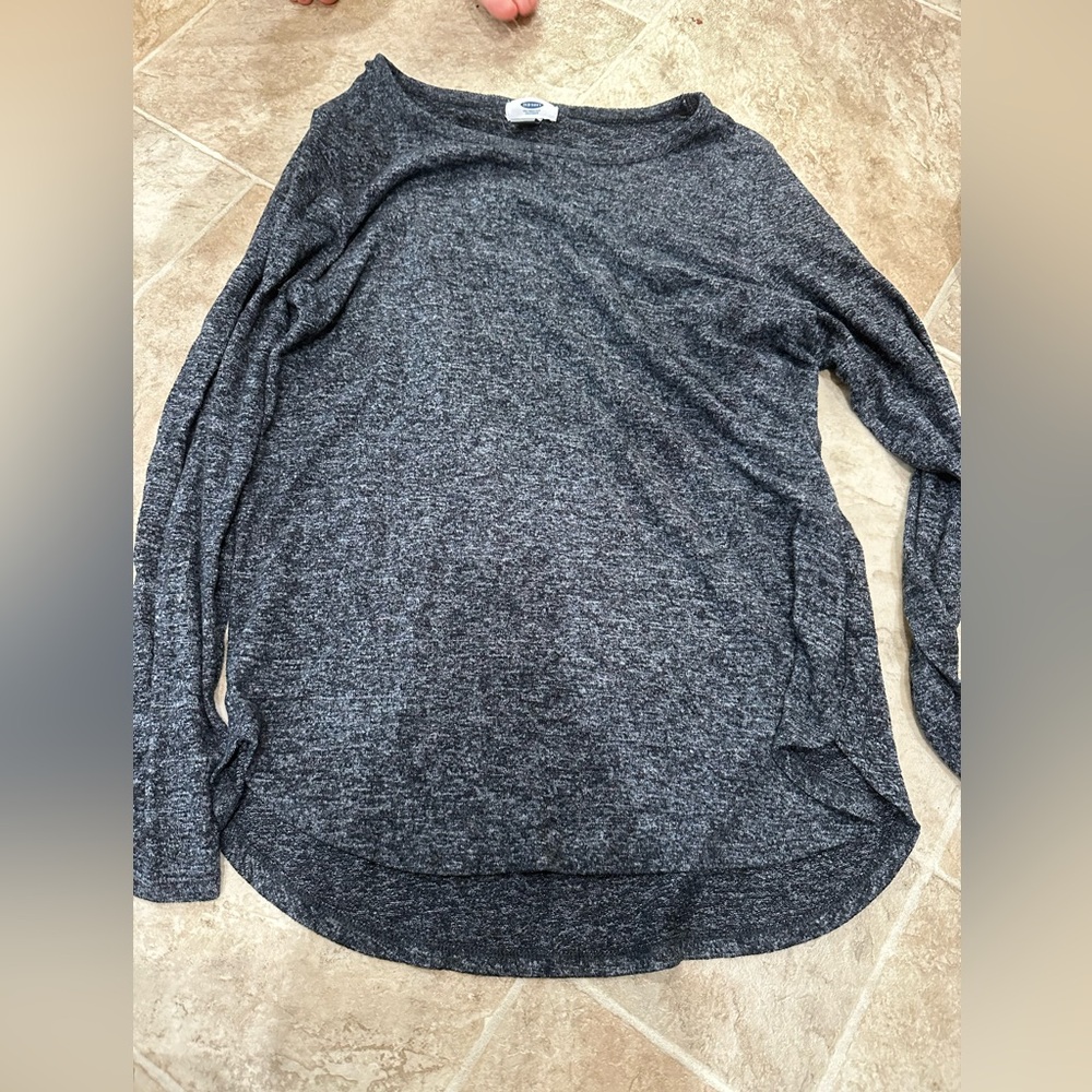 Old Navy Charcoal Heather Long Sleeve Shirt